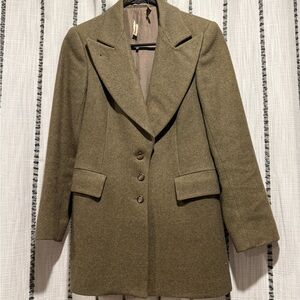 Vintage Henri Bendel Olive Blazer Coat